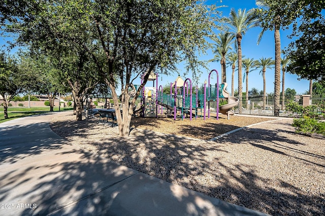 view of jungle gym