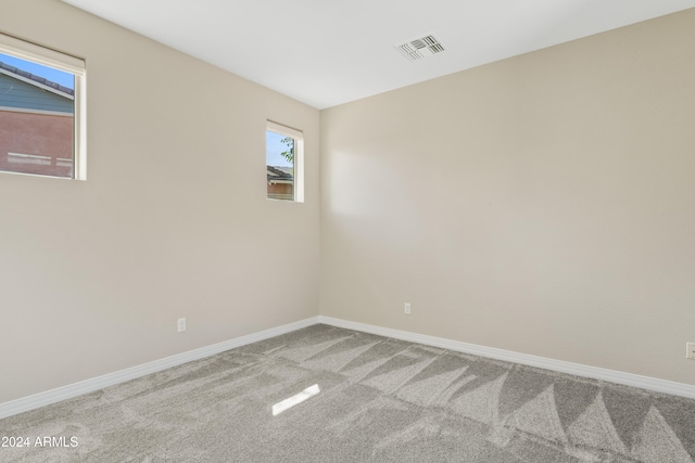 view of carpeted spare room