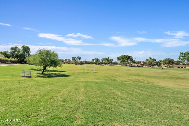 view of property's community with a yard