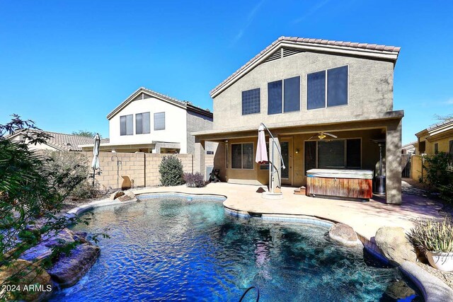 4321 E Desert Sky Ct, Cave Creek, AZ 85331 - view of swimming pool featuring a fenced in pool and a fenced backyard