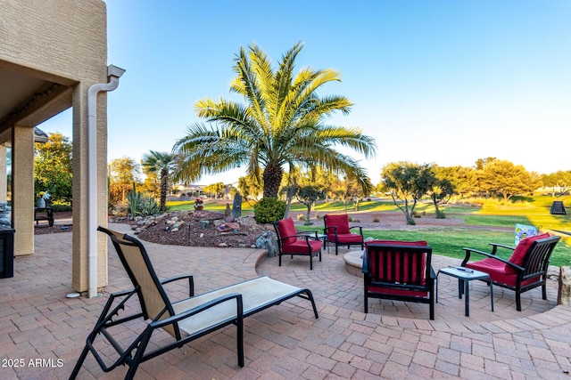 view of patio / terrace with an outdoor hangout area