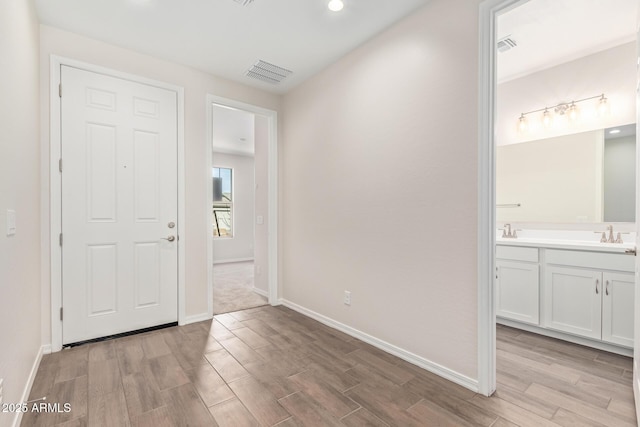 entryway with sink