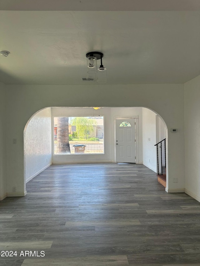 interior space with wood-type flooring