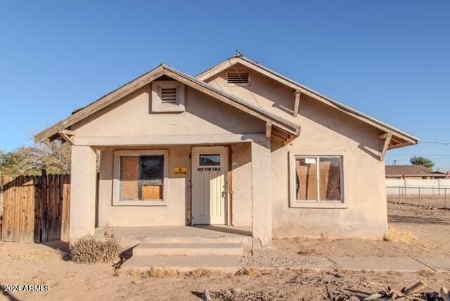 view of bungalow