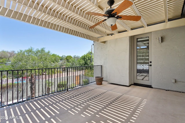 3202 E Orange Dr, Phoenix, AZ 85018 - balcony with ceiling fan