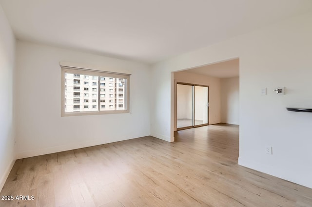 empty room featuring light hardwood / wood-style floors