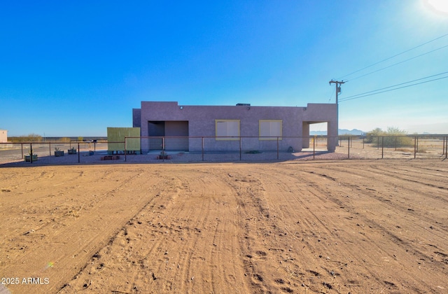 exterior space featuring a rural view