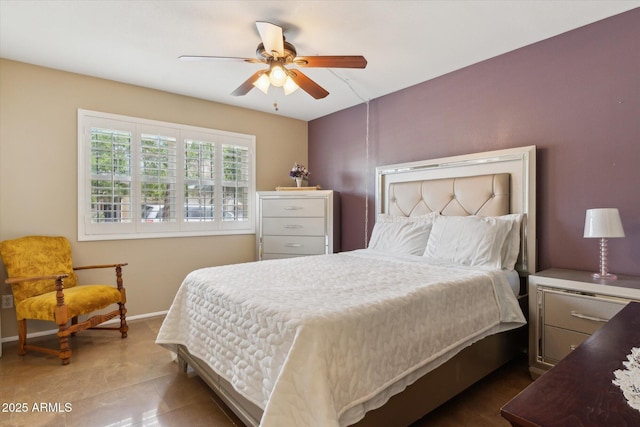 614 N Pioneer Cir, Mesa, AZ 85203 - bedroom featuring baseboards and ceiling fan