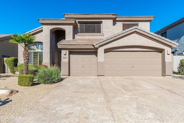 view of front of house featuring a garage