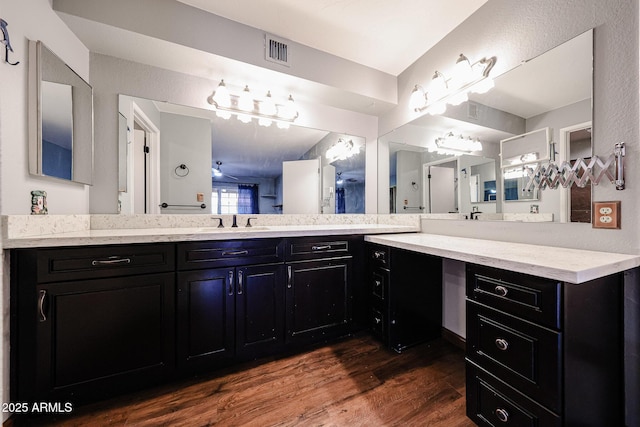 4916 E Hopi St, Phoenix, AZ 85044 - full bathroom with visible vents, wood finished floors, and vanity