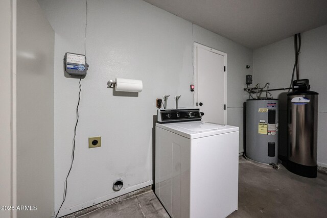4916 E Hopi St, Phoenix, AZ 85044 - laundry room with washer / dryer, water heater, and laundry area