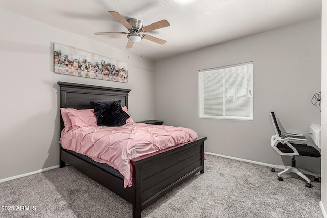 3358 W Sandra Ter, Phoenix, AZ 85053 - carpeted bedroom featuring baseboards and ceiling fan