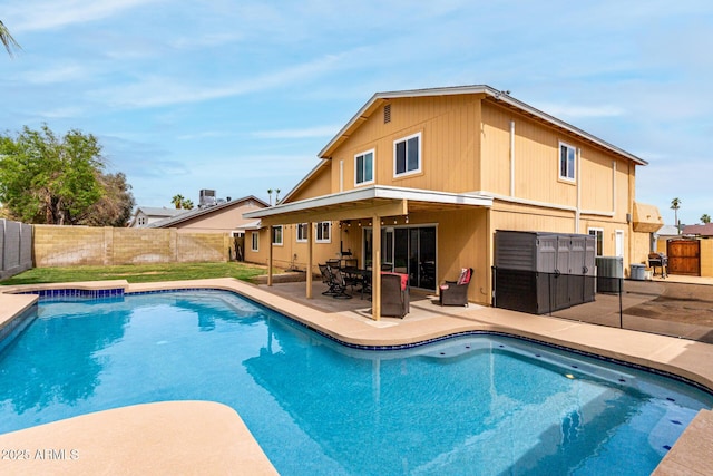 3358 W Sandra Ter, Phoenix, AZ 85053 - view of pool featuring a fenced backyard, central AC unit, and a patio area