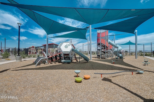 community playground with fence