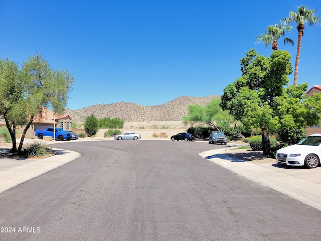 view of street featuring a mountain view