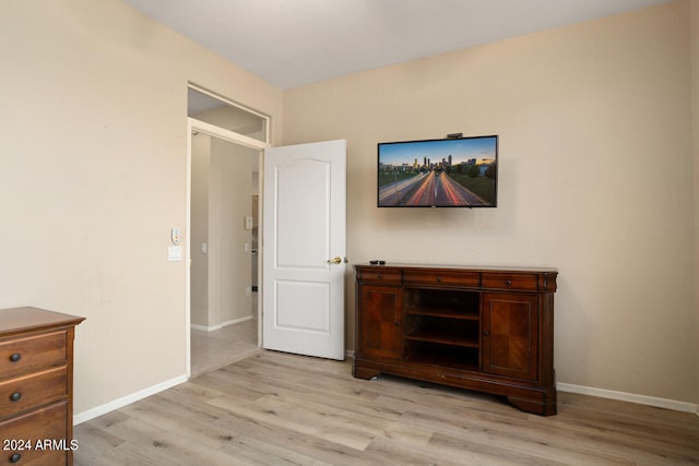 interior space with light hardwood / wood-style floors