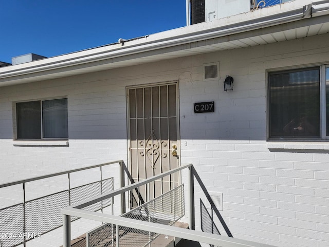 view of doorway to property
