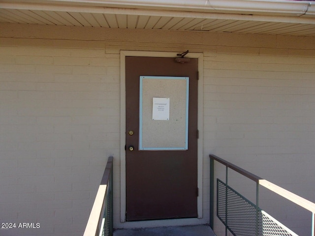view of exterior entry