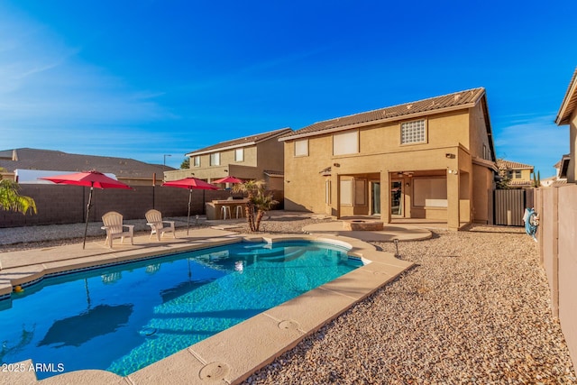 view of pool featuring a patio area