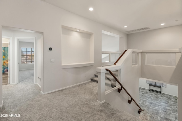 5917 N 133rd Ave, Litchfield Park, AZ 85340 - stairs featuring recessed lighting, visible vents, baseboards, and carpet flooring