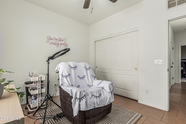 609 S 122nd Dr, Avondale, AZ 85323 - sitting room featuring a ceiling fan and tile patterned flooring