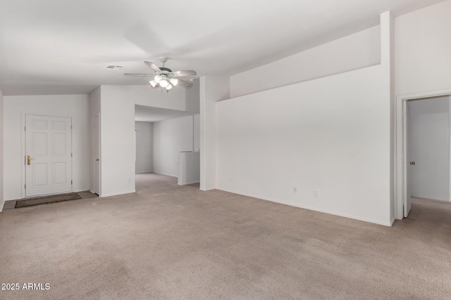 14936 W Maui Ln, Surprise, AZ 85379 - unfurnished living room with light colored carpet and ceiling fan