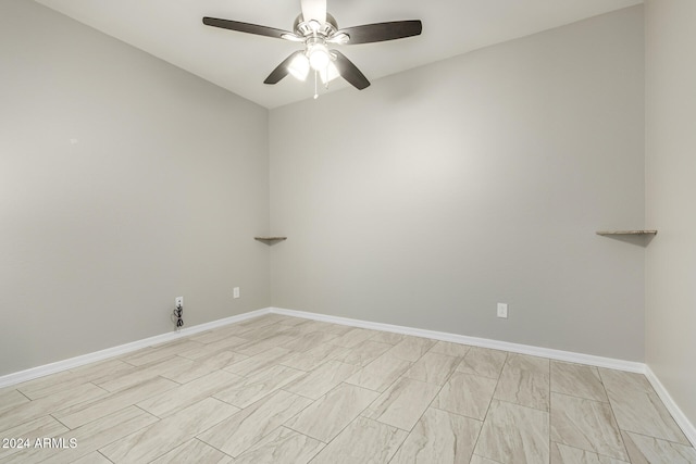 empty room with ceiling fan