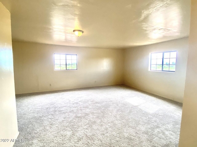 empty room featuring carpet flooring and plenty of natural light