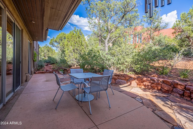 view of patio / terrace featuring outdoor dining area