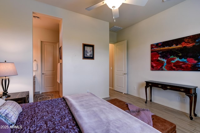 12935 E Ramos St, Dewey, AZ 86327 - bedroom featuring light wood-style flooring and a ceiling fan
