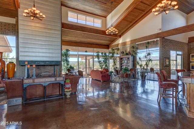12935 E Ramos St, Dewey, AZ 86327 - building lobby with high vaulted ceiling and wooden ceiling