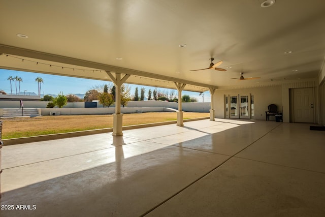 view of patio / terrace with ceiling fan