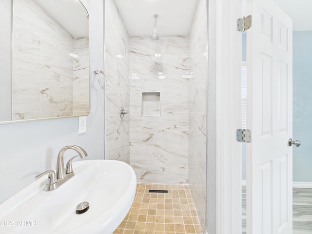2628 W Marshall Ave, Phoenix, AZ 85017 - full bath with a marble finish shower and a sink