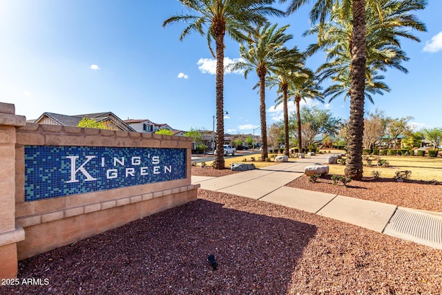 view of community / neighborhood sign