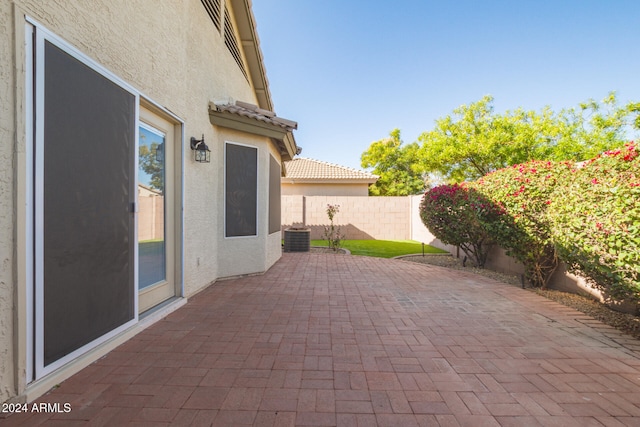 view of patio / terrace with central AC unit