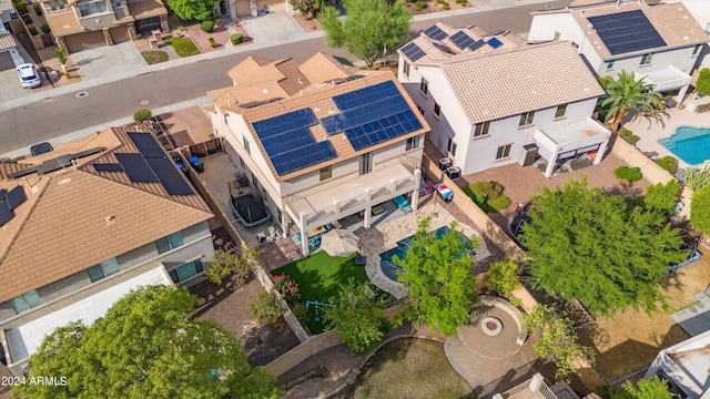 drone / aerial view featuring a residential view