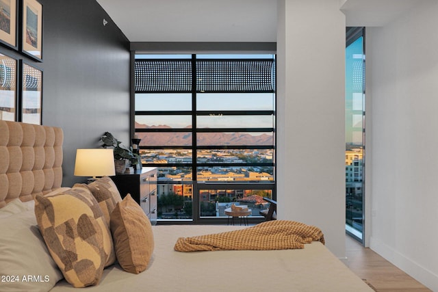 bedroom featuring hardwood / wood-style floors