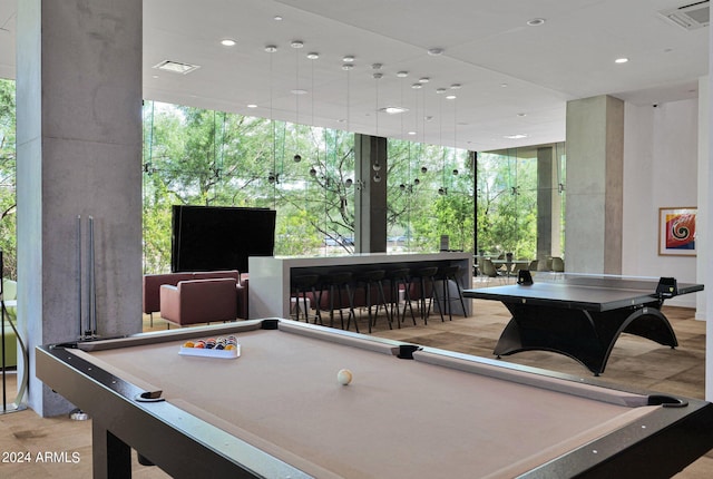 game room featuring billiards