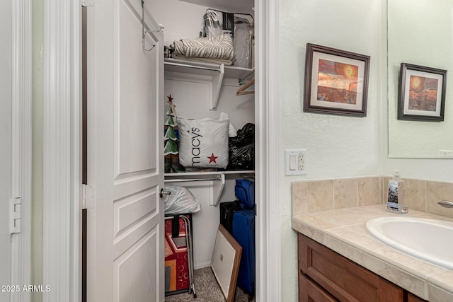 bathroom featuring vanity