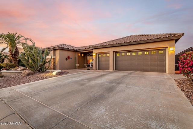 view of front of home featuring a garage