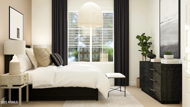 view of carpeted bedroom