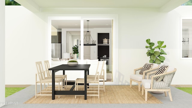 dining room featuring carpet floors