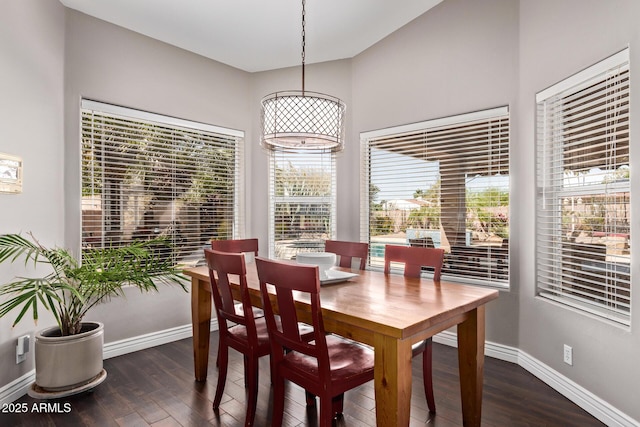 3733 E Kachina Dr, Phoenix, AZ 85044 - dining space featuring wood finished floors, plenty of natural light, and baseboards