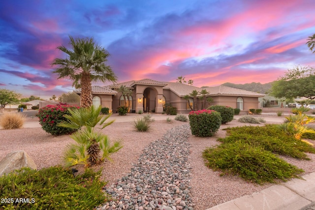 3733 E Kachina Dr, Phoenix, AZ 85044 - mediterranean / spanish house with stucco siding and a tiled roof
