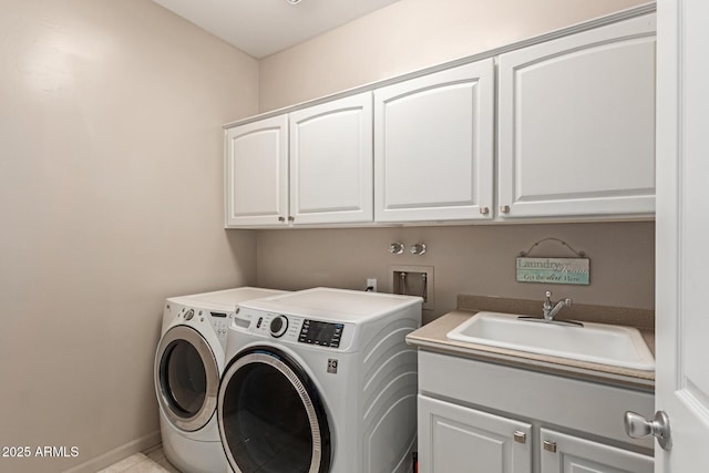 3733 E Kachina Dr, Phoenix, AZ 85044 - laundry room with cabinet space and washer and dryer