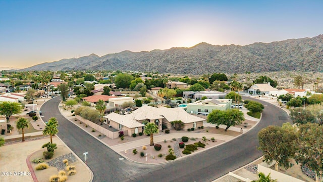 3733 E Kachina Dr, Phoenix, AZ 85044 - aerial view at dusk of a mountain view and a residential view