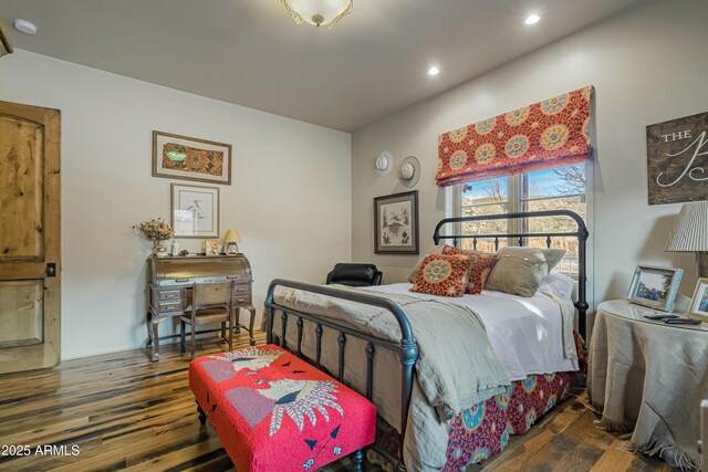 51238 N Pinal Ranch Rd, Miami, AZ 85539 - bedroom featuring wood finished floors and recessed lighting
