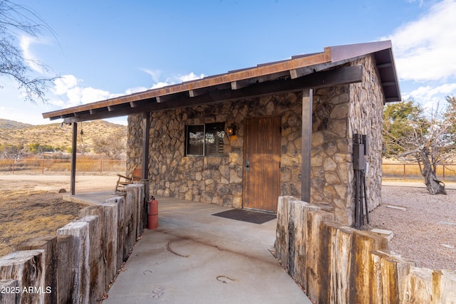 51238 N Pinal Ranch Rd, Miami, AZ 85539 - exterior space featuring an outbuilding and a mountain view