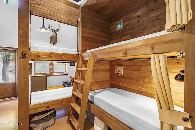 51238 N Pinal Ranch Rd, Miami, AZ 85539 - bedroom featuring wood walls and wood ceiling