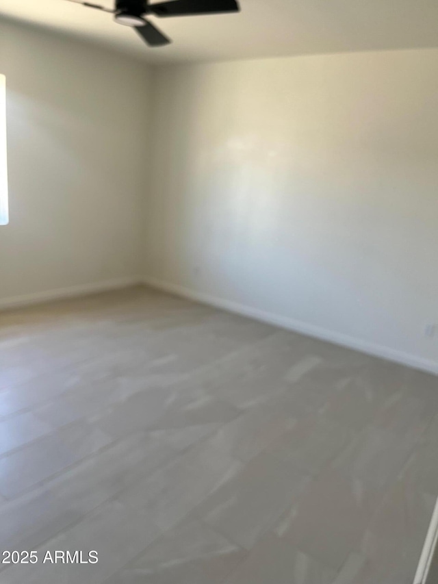 empty room with ceiling fan